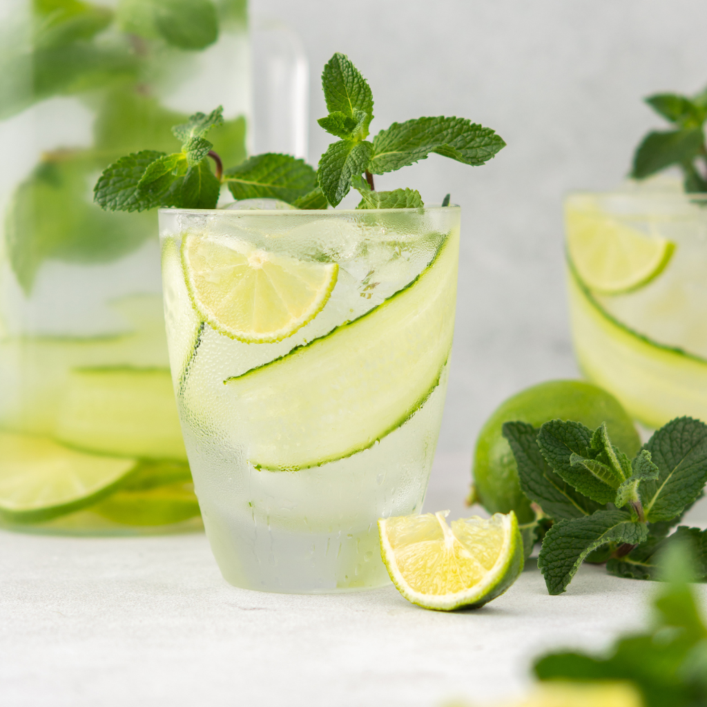 Cucumber Melon Gin Spritzers